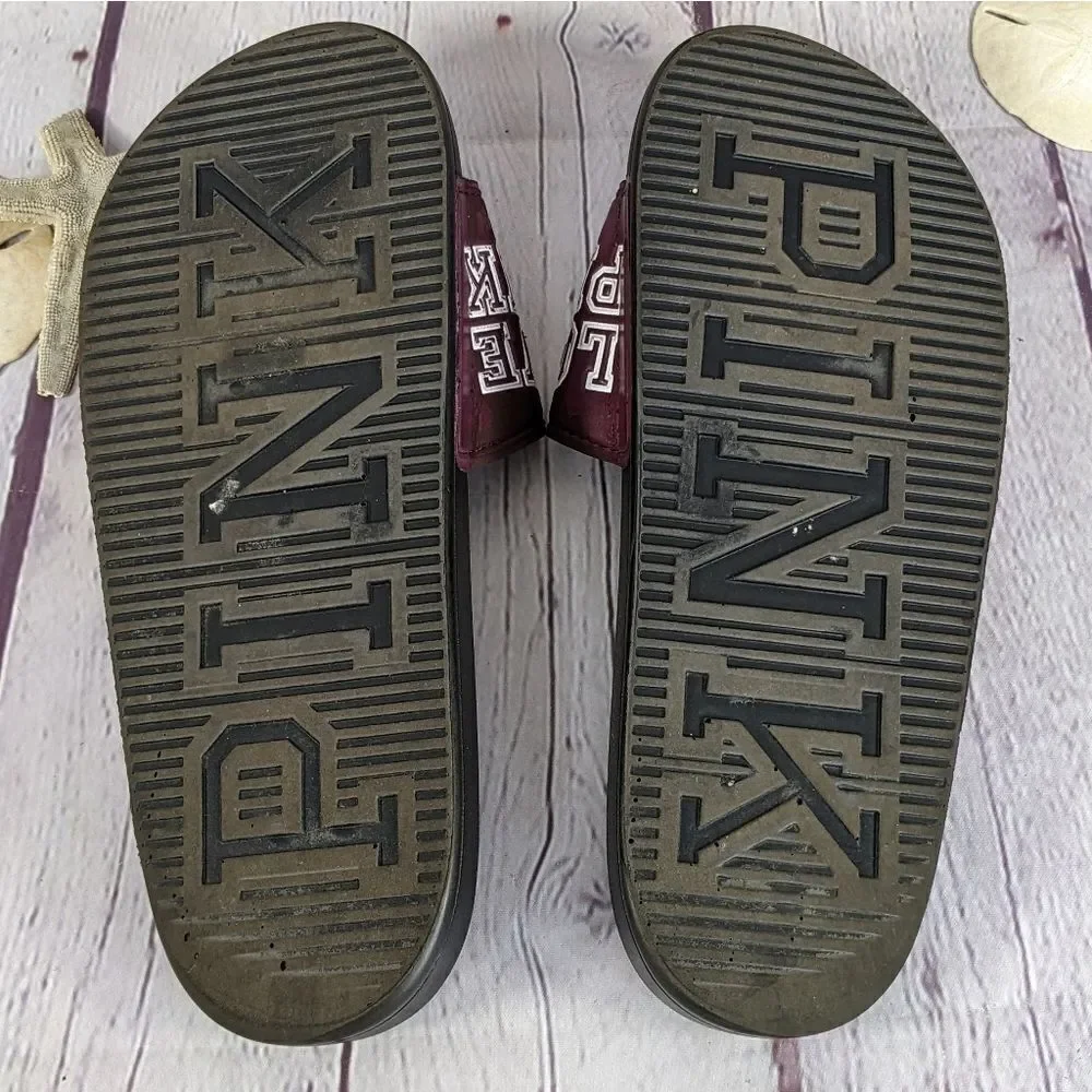 Victoria's Secret PINK Adjustable Crossover Comfort Slide Sandals Shoes